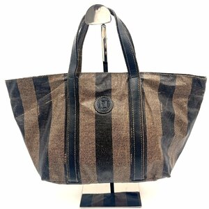 フェンディ FENDI トートバッグ ミニ ストライプ 軽量 カジュアル ブラウン系 送料無料 返品可能 h0305wq00911