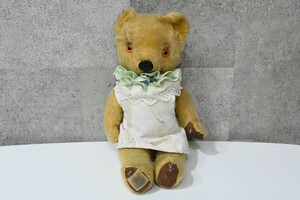 tr0681 イングランド製 テディベア 人形 ぬいぐるみ Teddybear 熊 くま インテリア テディー・ベア 希少 レア 英国 ドール 検(アンティーク