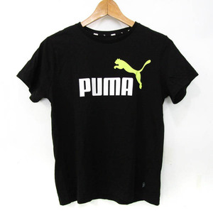 プーマ 半袖Ｔシャツ トップス ロゴT スポーツウエア キッズ 男の子用 160サイズ ブラック PUMA