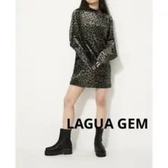 LAGUA GEM レオパードワンピース LADY MINI OP 0324