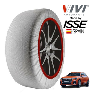 VIVI正規品 ISSE製造 アウディ Q3 35TFSI アドバンスド 3BA-F3DXD 235/55R18 18インチ フロント スノーソックス 布 タイヤ チェーン 非金属