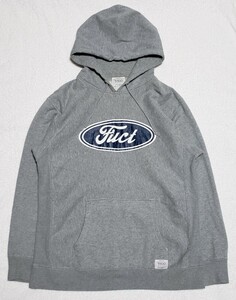 希少 レア FUCT SSDD FORD LOGO HOODIE ファクト フォード パロディ ロゴ パーカー ヴィンテージ グレー L 90 00s USA OLD VINTAGE RAGE