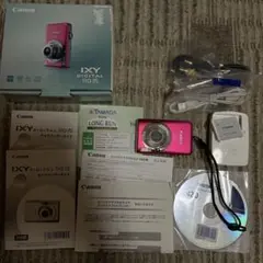 美品Canon IXY 110 IS デジタルカメラ　動作確認済　ピンク　レッド