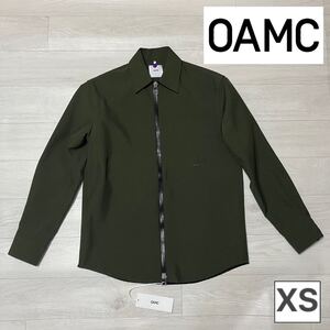 ◆美品 サイズXS OAMCオーエーエムシー シャツ IAN 深緑