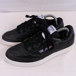 Reebok CLUB C 85 OVER BRANDED 26.0cm/リーボック クラブC 85 スニーカー 黒 ブラック 白 中古 古着 メンズ et1805