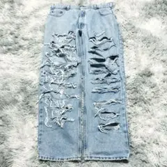 archive grunge loose wide crash denim