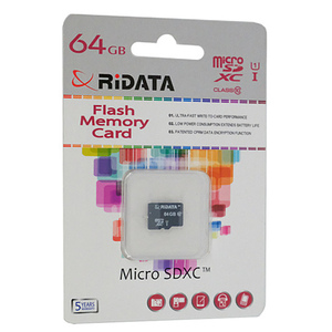 【ゆうパケット対応】RiDATA microSDXCメモリーカード WRI-MSX064GC10U1 64GB [管理:1000025625]