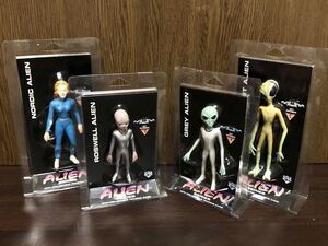 1996 SHADOW BOX ALIEN エイリアン フィギュア グレイ ロズウェル ノルディック UFO フリーメーソン イルミナティ 宇宙人 MMR 銀河 4体SET