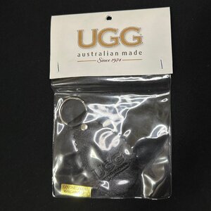 q1249 未使用保管品 UGG アグ レザー キーホルダー チャーム オーストラリア製