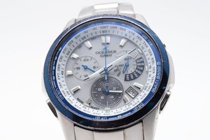 稼働品 カシオ オシアナス クロノグラフ デイト OCW-M700 タフソーラー メンズ 腕時計 CASIO OCEANUS