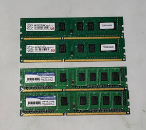 PCメモリー　2G DDR3 1333 　SILICON POWER 2枚 + Transend 2枚 ジャンク品