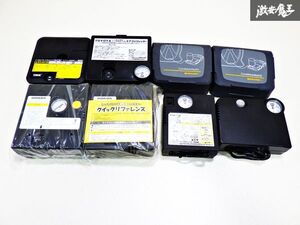 【未使用+中古】 タイヤ空気 充填 用 エアー コンプレッサー 空気入れ 8個 セット DC12V 10A 375ｋPa / 355kPa 吐出量 22L/min 棚