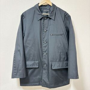 【LEMERE HOMME】ステンカラーコート ブラック 黒 フラップポケット ベント アウター ビジネス シンプル 万能 メンズ サイズM/Y9135SS