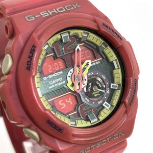 CASIO カシオ G-SHOCK ジーショック 腕時計 GA-310-3A クオーツ ピンク アナデジ カレンダー ワールドタイム 電池交換済み 動作確認済