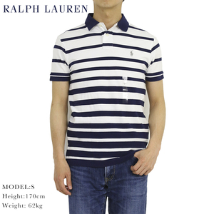 新品 アウトレット A713 XLサイズ 半袖 ポロシャツ ポニー polo ralph lauren ポロ ラルフ ローレン 紺 ボーダー