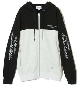 評価参照！新品！CRIMIE クライミー スウェットパーカー　Sサイズ SWITCHING HOODIE ブラック/グレー 匿名配送80cm