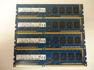 ☆SK hynix PC3-12800U 4GB×4枚（16GB) BIOS確認済☆⑨