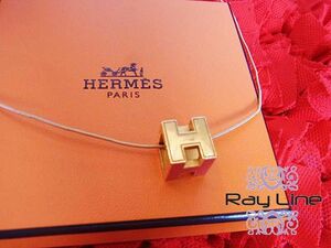 ＨＥＲＭＥＳ エルメス Ｈキューブ ネックレス G金具　 中古 _yo