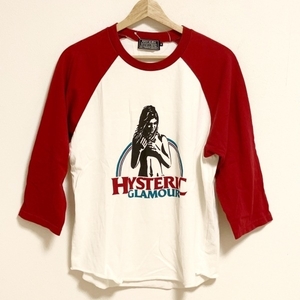 ヒステリック HYSTERIC 七分袖Tシャツ サイズM 02221CL10 - 白×レッド×マルチ メンズ クルーネック トップス