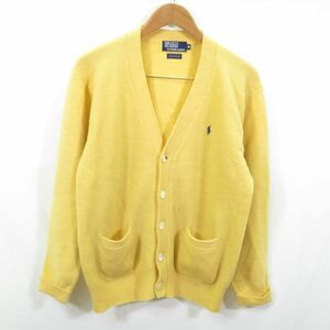 90s POLO RALPH LAUREN ラムウール カーディガン sizeM/ラルフローレン 0205