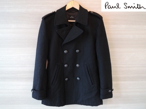 ★Paul Smith★（ポールスミス)中綿入高級Pコート/M/黒,