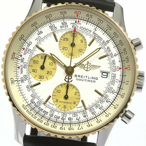 ブライトリング BREITLING D13022 オールドナビタイマー クロノグラフ K18YGベゼル 自動巻き メンズ _781781