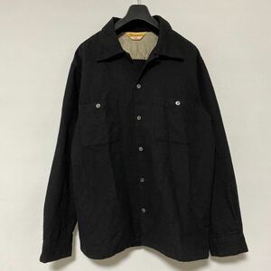 美品 tenderloin T WOOL SHT M 40 BLACK ブラック 黒 SHIRT テンダーロイン ウール オープンカラー シャツ ボックス シルエット