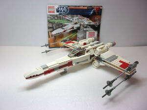 ジャンク品 組立済み本体と説明書等のみ レゴ (LEGO) スター・ウォーズ X-ウイング・ファイター(TM) レッド中隊機 9493 現状品