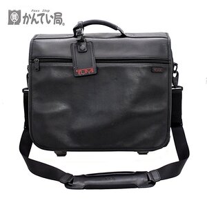 TUMI トゥミ 2way ショルダーバッグ 9679D3 ナッパレザー ブラック マチあり ポケット多数 大容量収納 PC収納 A4サイズ収納 ビジネス用