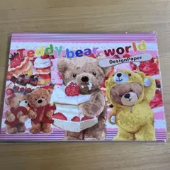 国内作家nene様 両面 ラッピングペーパー teddy bear world