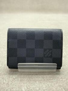 LOUIS VUITTON◆カードケース/PVC/BLK/メンズ/M63338/アンヴェロップ・カルト ドゥヴィジット