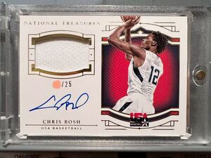 最高級国宝/25 USA 2008 Beijing Olympics 金 Auto Jersey 15 Panini Chris Bosh クリス・ボッシュ 米代表 実使用 ユニフォーム サイン NBA