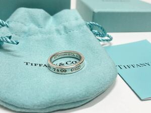 【40276】TIFFANY＆Co. ティファニー 1837 ナローリング シルバー リング AG 925 3.9g 箱、布ケース付 SV925 ring アクセサリー