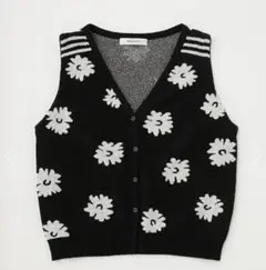 【moussy】DAISY JACQUARD KNIT ベスト