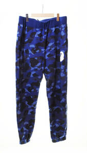 ☆ A BATHING APE アベイシングエイプ COLOR CAMO SWEAT PANTS スウェットパンツ 001PTI801001M size2XL 青 ブルー 103