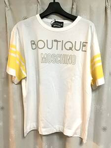 美品【BOUTIQUE MOSCHINO/ブティックモスキーノ】半袖Ｔシャツ/フリーサイズ★ホワイト★レディース★USED