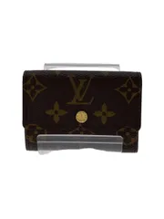 LOUIS VUITTON ポルト・モネ・プラ_モノグラム・キャンバス_BRW PVC ブラウン メンズ 