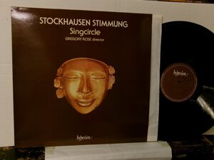 ▲ 輸入UK盤 LP 　GREGORY ROSE / STOCKHAUSEN STIMMUNG SINGCIRCLE シュトックハウゼン 1983年 現代音楽 HYPERION A66115 ◇r61111