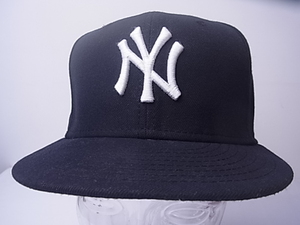 ニューエラ NEW ERA キャップ 刺繍　ロゴ 帽子　ニューヨーク　59FIFTY 　ヤンキース NEW YORK YANKEES　ネイビー　紺