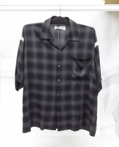 ディスカバード Discovered OMBRE WIDE OPEN COLLER SHIRT 23SS 表記1 メンズ △WF2340