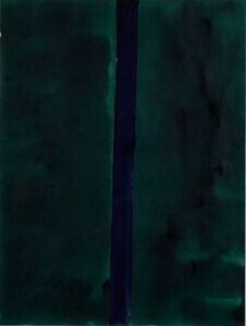 ギュンター・フォルグ画額「Untitled」　水彩　紙　裏にサイン　Luhring Augustine & Hodes Galleryシール　31.5×23.5　1988