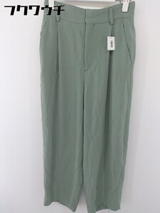 ◇ ６ ロク UNITED ARROWS 19SS GEORGETTE TUCK パンツ サイズ34 グリーン系 レディース