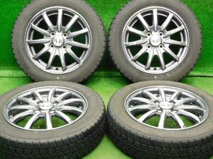 中古 ホイールタイヤ 4本 155/65R14 2021年製 8分山 ホンダ Nワゴン 純正 スタッドレス タイヤ グッドイヤー アイスナビ7