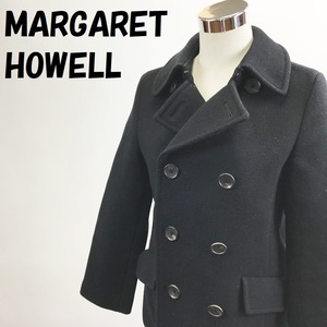 【人気】MARGARET HOWELL｜マーガレット・ハウエル Pコート ブラック サイズⅡ レディース/S768