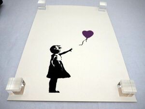 希少 WCP Banksy バンクシー GIRL WITH PURPLE BALLOON リプロダクション 風船と少女 シルクスクリーン プリント 現代アート 限定品