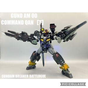 ガンプラ　完成品　1／１４４　HGガンダム00コマンドクアンタ　改修・全塗装・ウェザリングダメージ加工済み