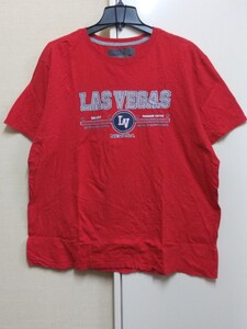 [送料無料](r20b2)2XLラスベガスlas vegas夢の街usaアメリカ輸入古着半袖プリントTシャツオーバーサイズゆるだぼ