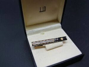 ■美品■ dunhill ダンヒル ネクタイピン タイクリップ アクセサリー メンズ シルバー系×ゴールド系 DF0290