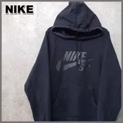 古着 NIKE ナイキ SB ビッグロゴ スウェット パーカー ブラック