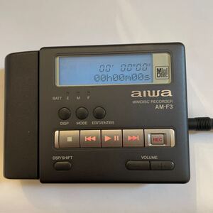 通電確認済み　AIWA アイワ AM-F3 ポータブルMDレコーダー